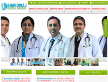 Tablet Screenshot of bhardwajhospitalnoida.com